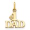 14K Yellow Gold #1 Dad Charm Father Daddy Pendant Jewerly 17mm x 13mm